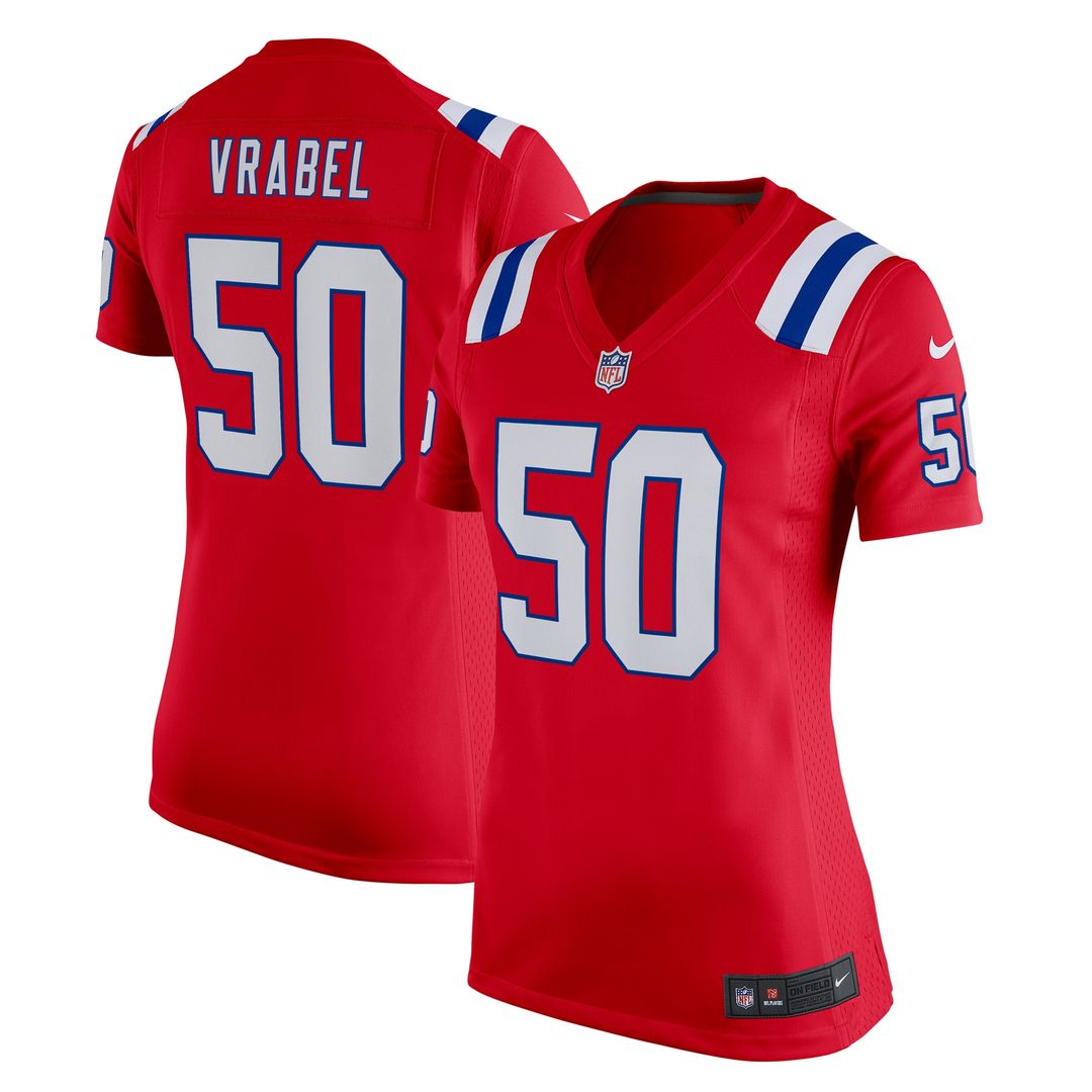 Mike Vrabel New England Patriots Nike Women's Retired Game Official Jersey - Red
