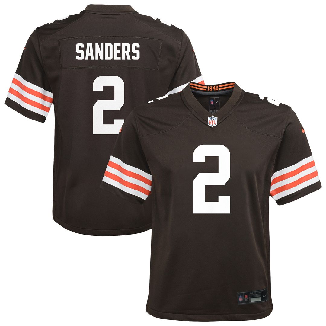Shedeur Sanders Cleveland Browns Nike Youth Game Official Jersey - Brown