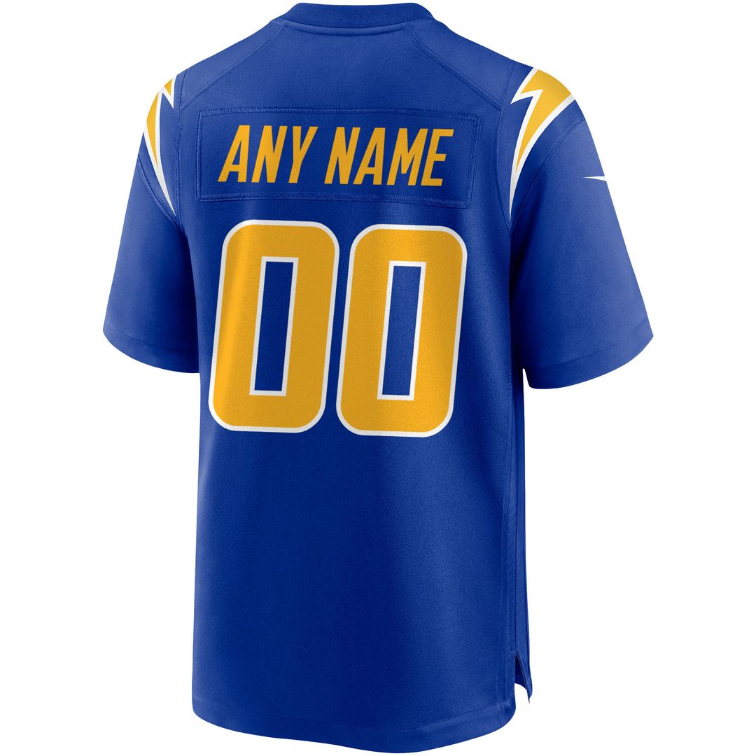Los Angeles Chargers Nike Alternate Custom Game Official Jersey - Royal