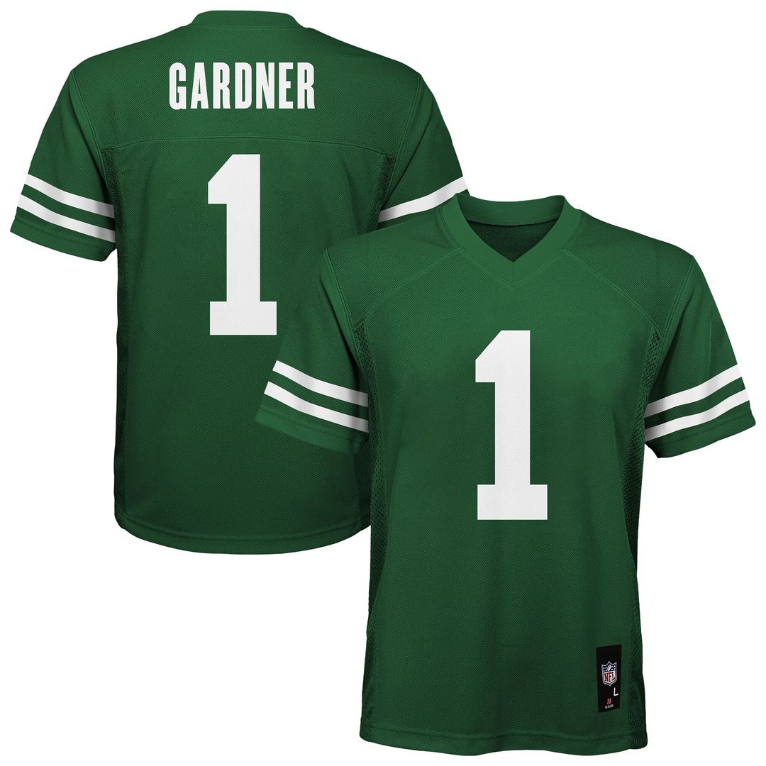 Ahmad Sauce Gardner New York Jets Youth Replica Player Official Jersey - Green