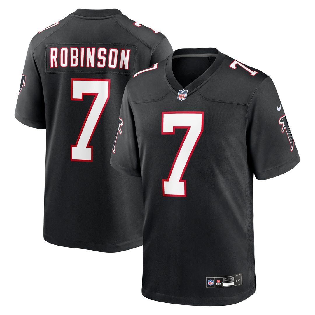 Bijan Robinson Atlanta Falcons Nike  Throwback Game Official Jersey - Black