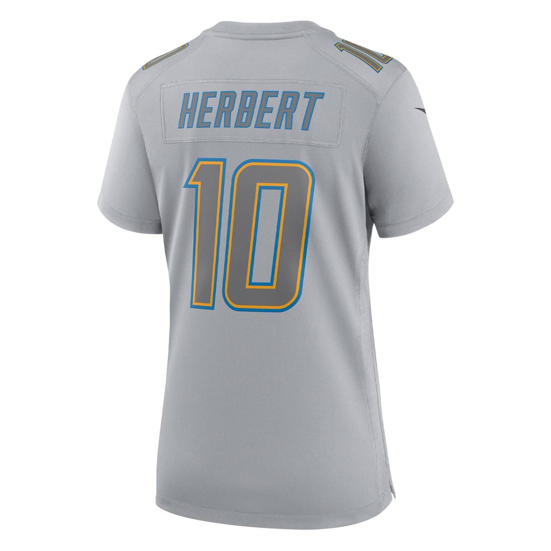Justin Herbert Los Angeles Chargers Nike Women's Atmosphere Fashion Game Official Jersey - Gray