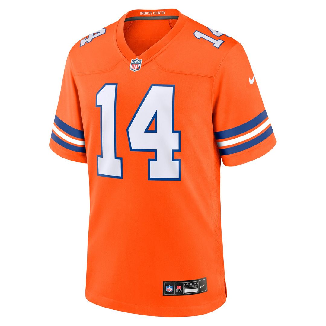 Courtland Sutton Denver Broncos Nike Alternate Game Official Jersey - Orange