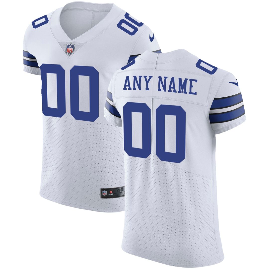 Dallas Cowboys Nike Vapor Untouchable Custom Elite Official Jersey - White