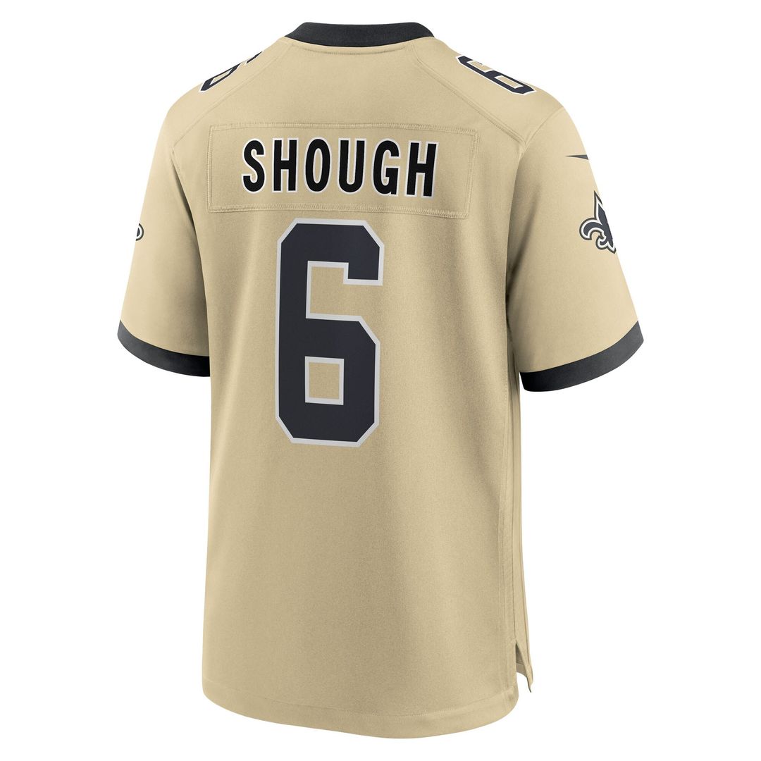 Tyler Shough New Orleans Saints Nike Game Official Jersey - Black