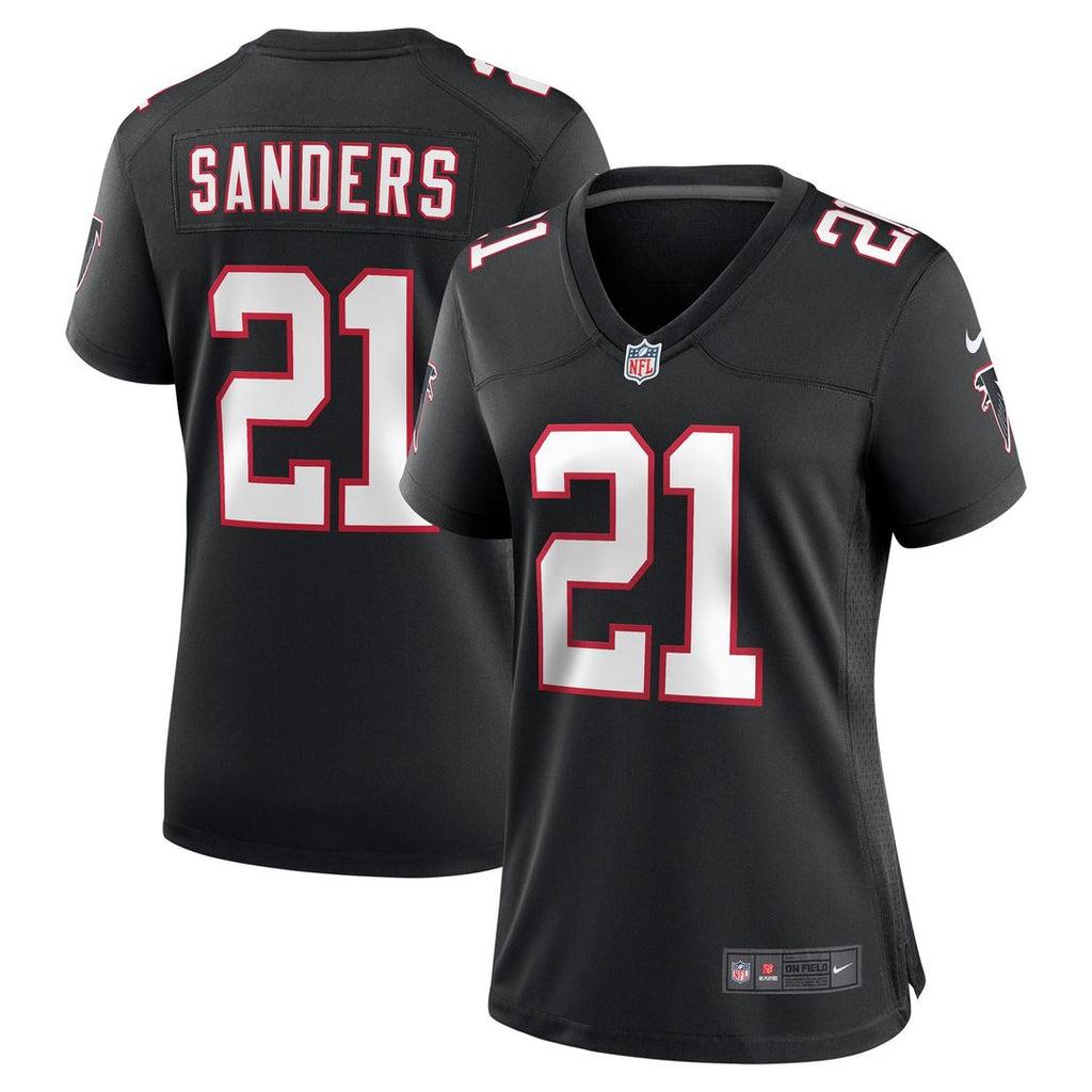 Deion Sanders Atlanta Falcons Nike Women's Alternate Retired Player Game Official Jersey -  Black