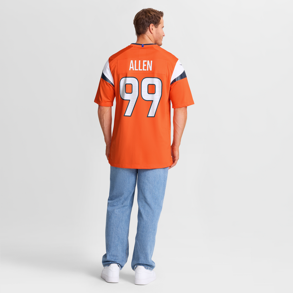 Zach Allen Denver Broncos Nike Team Game Official Jersey -  Orange