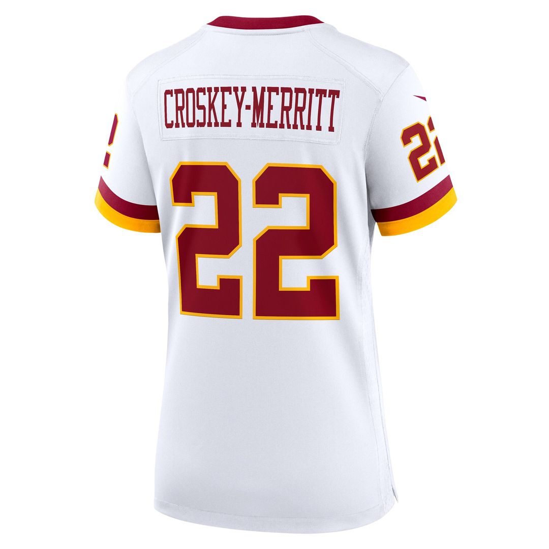 Jacory Croskey-Merritt Washington Commanders Nike Women's Game Super Bowl Era Official Jersey - White