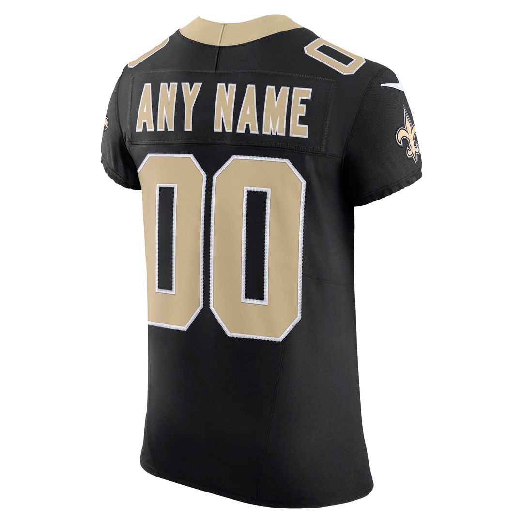 New Orleans Saints Nike Vapor F.U.S.E. Elite Custom Official Jersey - Black