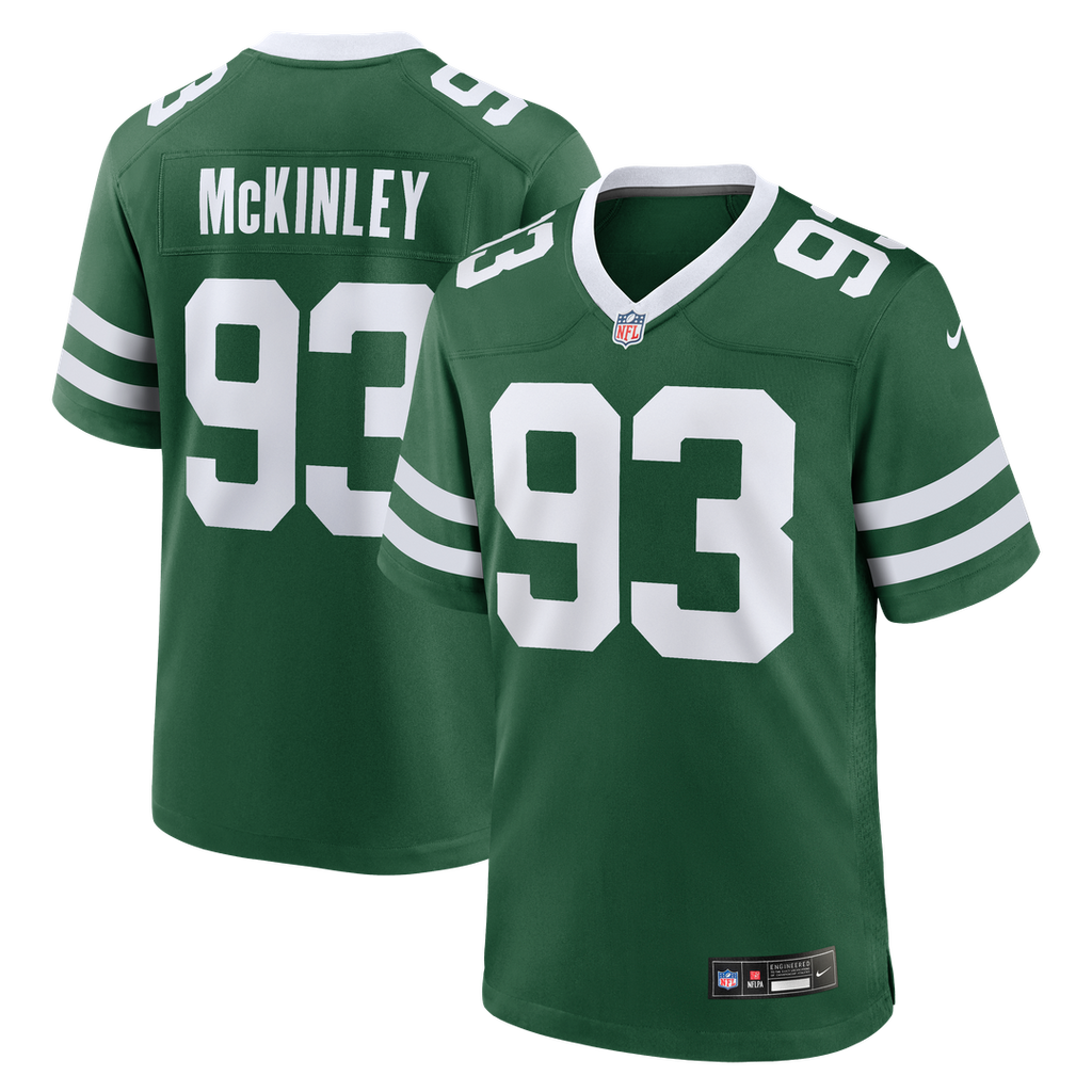 Takk McKinley New York Jets Nike Team Game Official Jersey - Legacy Green