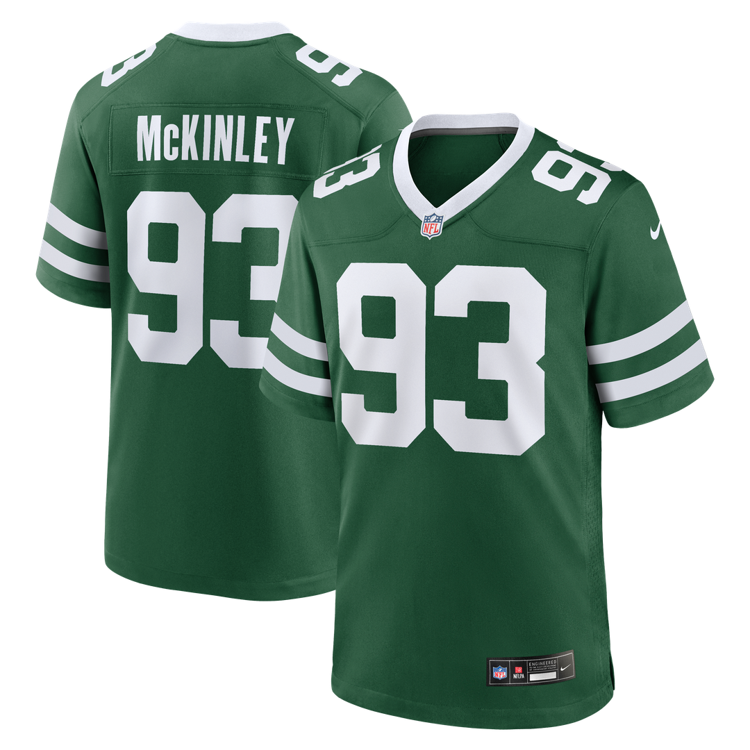 Takk McKinley New York Jets Nike Team Game Official Jersey - Legacy Green