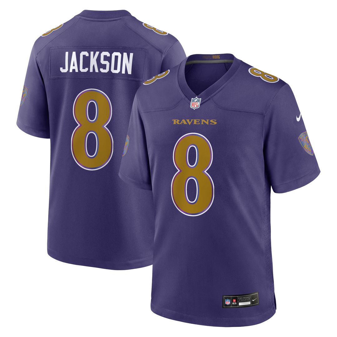 Lamar Jackson Baltimore Ravens Nike Alternate Game Official Jersey - Black