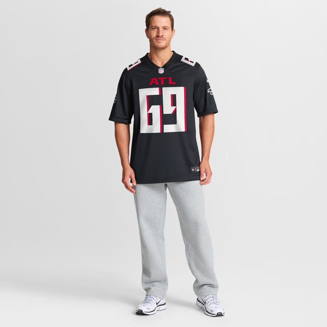 Jack Nelson Atlanta Falcons Nike Team Game Official Jersey -  Black