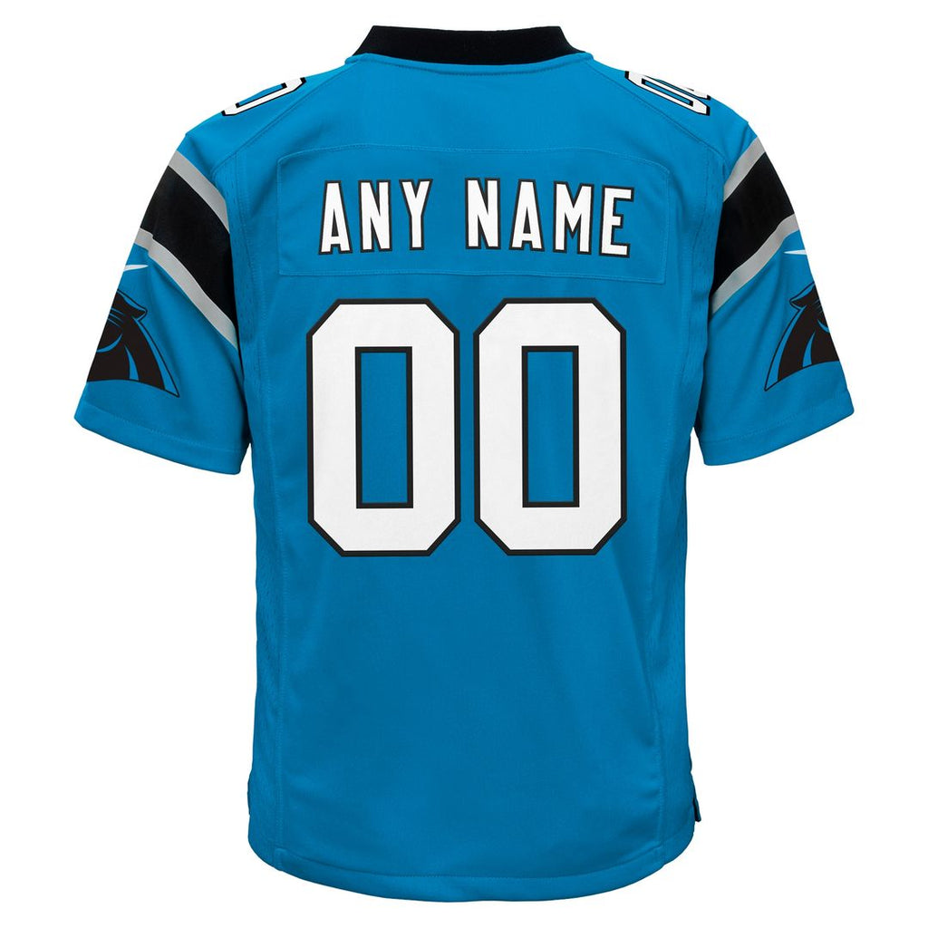 Carolina Panthers Nike Youth Alternate Custom Game Official Jersey - Blue