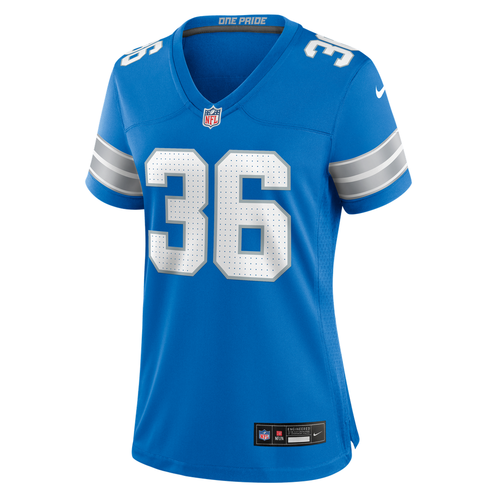 Chuck Clark Detroit Lions Nike Women's Team Game Official Jersey -  Blue