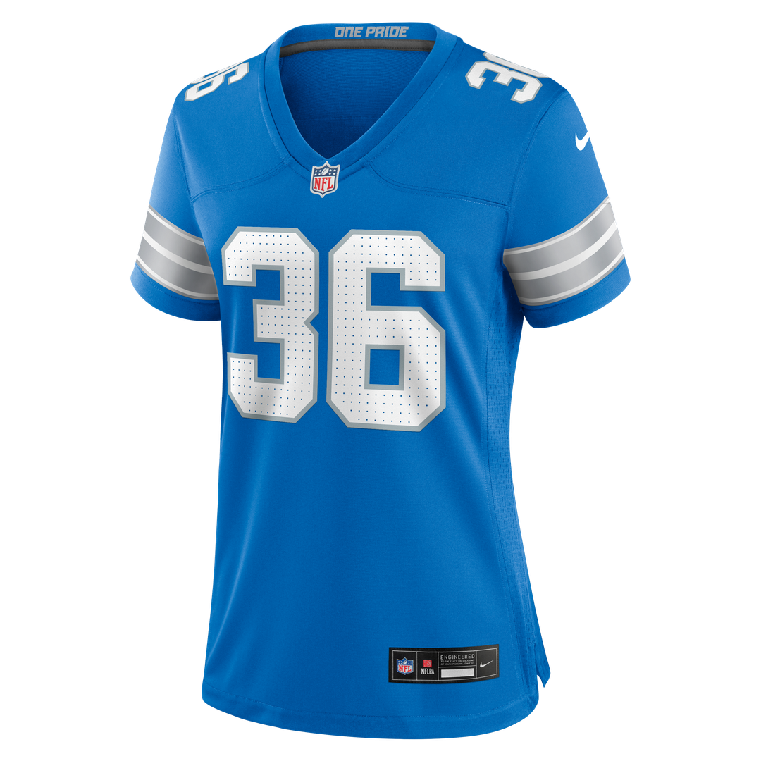 Chuck Clark Detroit Lions Nike Women's Team Game Official Jersey -  Blue