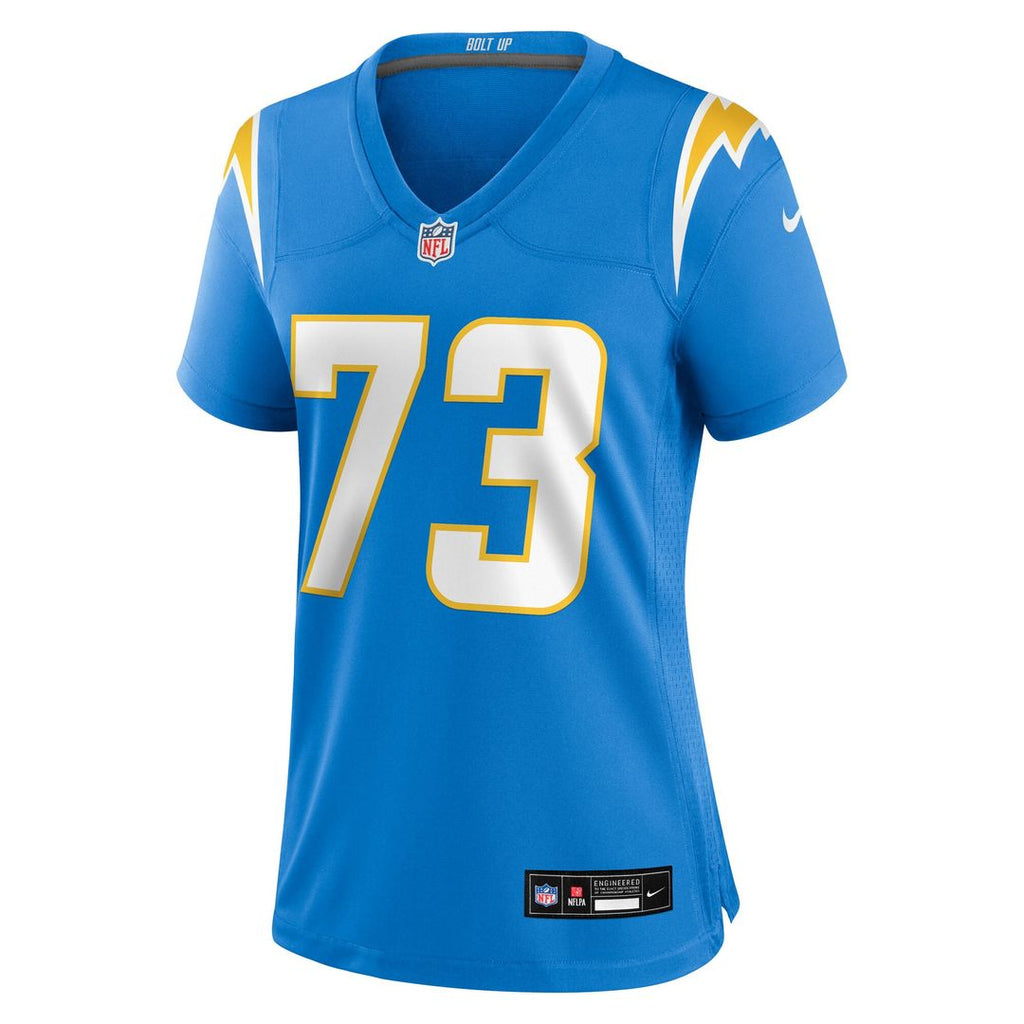 Mekhi Becton Los Angeles Chargers Nike Women's Team Game Jersey - Powder Blue