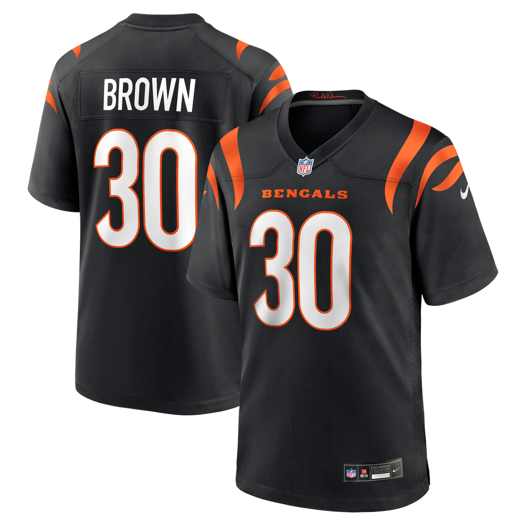 Chase Brown Cincinnati Bengals Nike Team Game Official Jersey -  Black