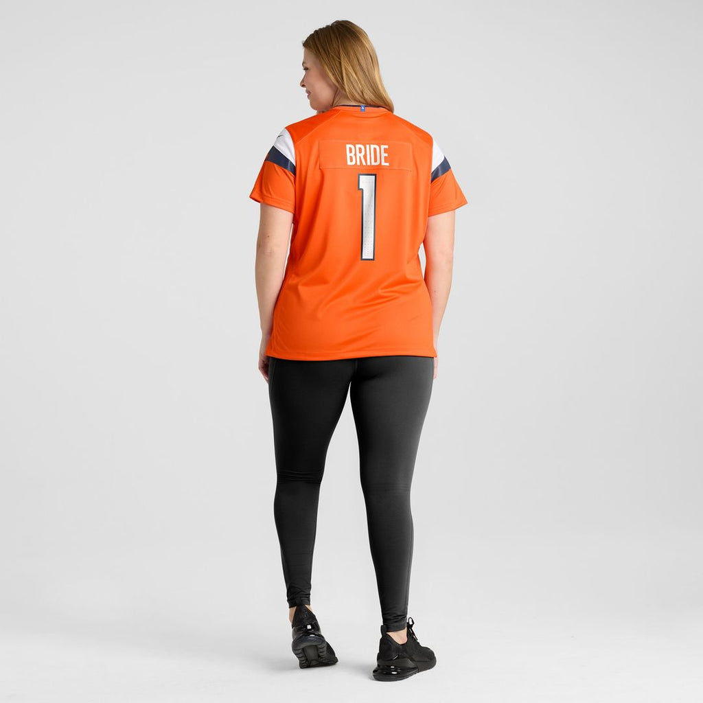 Number 1 Bride Denver Broncos Nike Women's Game Official Jersey - Orange