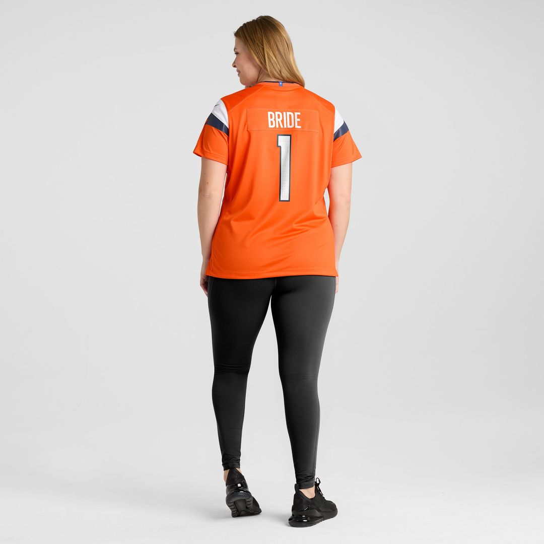 Number 1 Bride Denver Broncos Nike Women's Game Official Jersey - Orange