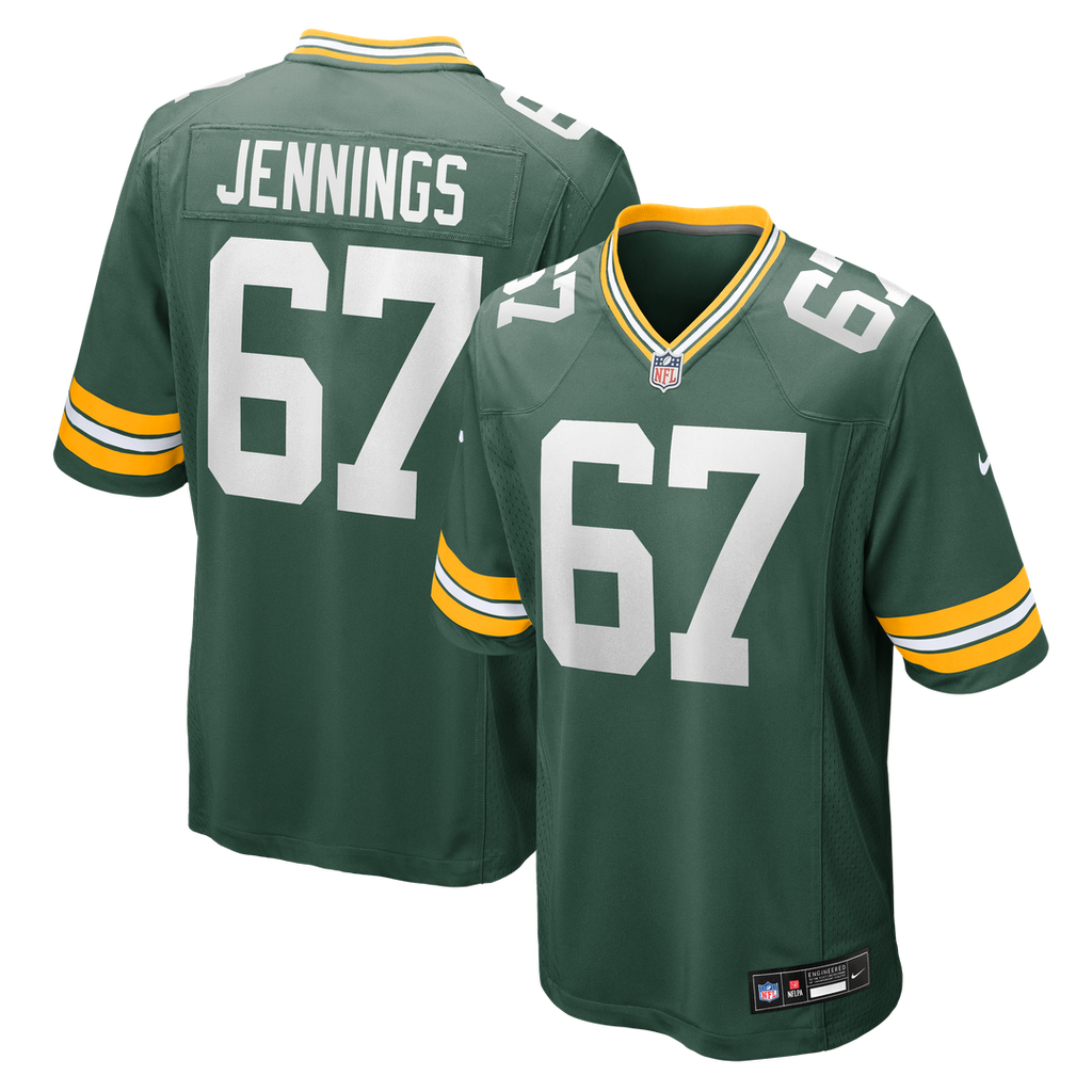 Donovan Jennings Green Bay Packers Nike Team Game Official Jersey -  Green