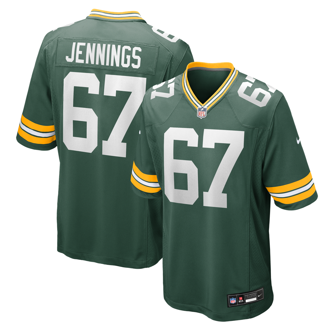 Donovan Jennings Green Bay Packers Nike Team Game Official Jersey -  Green