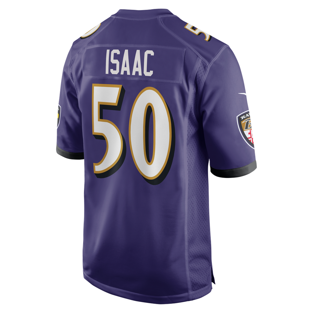Adisa Isaac Baltimore Ravens Nike Team Game Official Jersey -  Purple