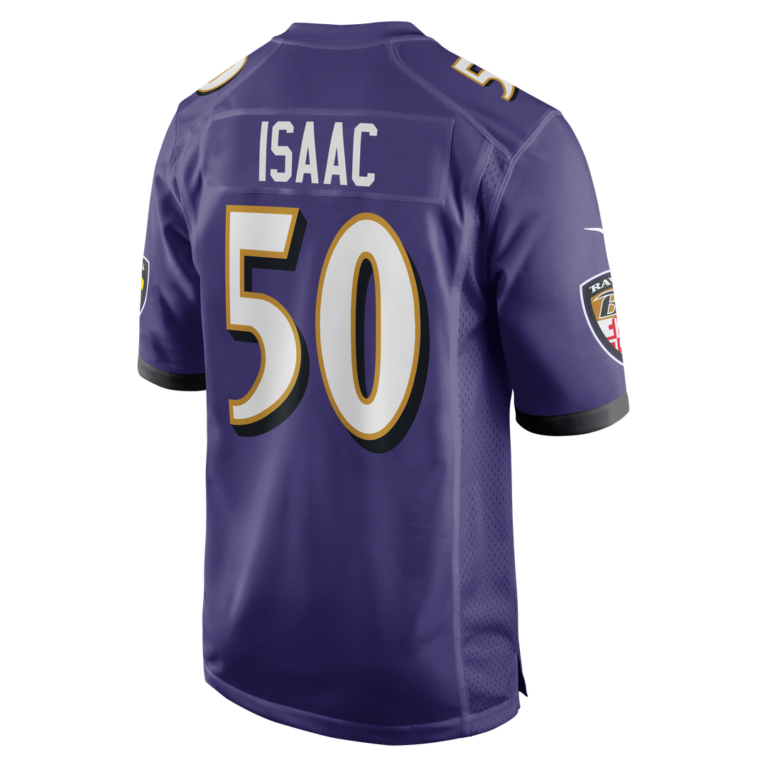Adisa Isaac Baltimore Ravens Nike Team Game Official Jersey -  Purple