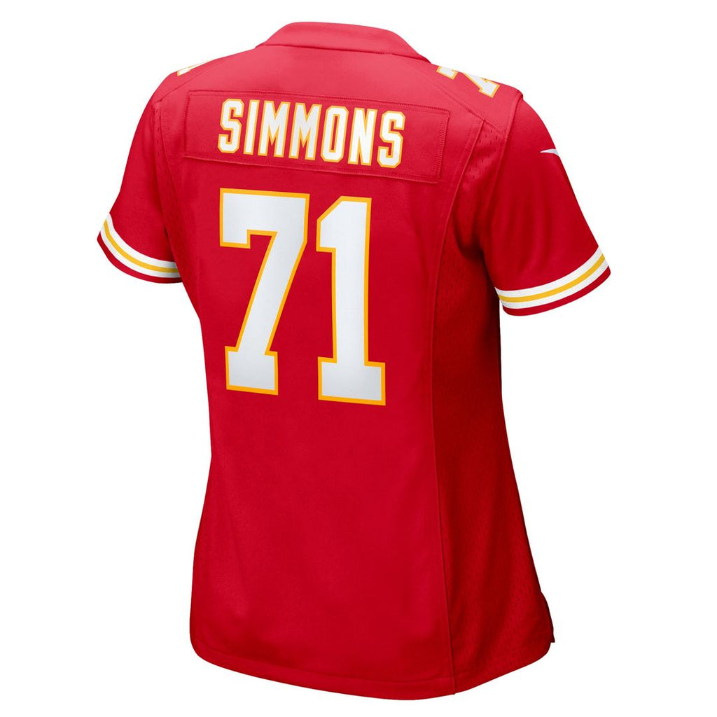 Josh Simmons Kansas City Chiefs Nike Women's Team Game Jersey - Red