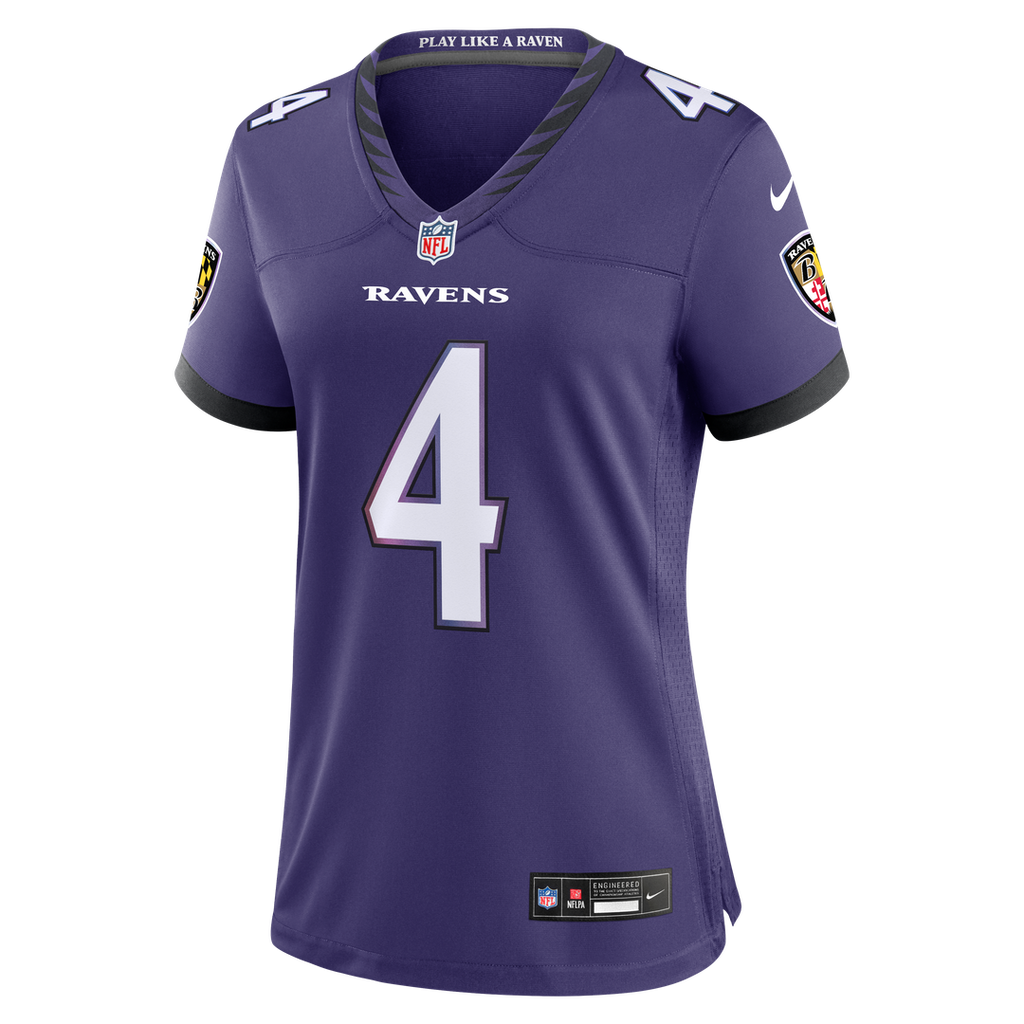 Zay Flowers Baltimore Ravens Nike Women's Alternate Game Official Jersey - Black