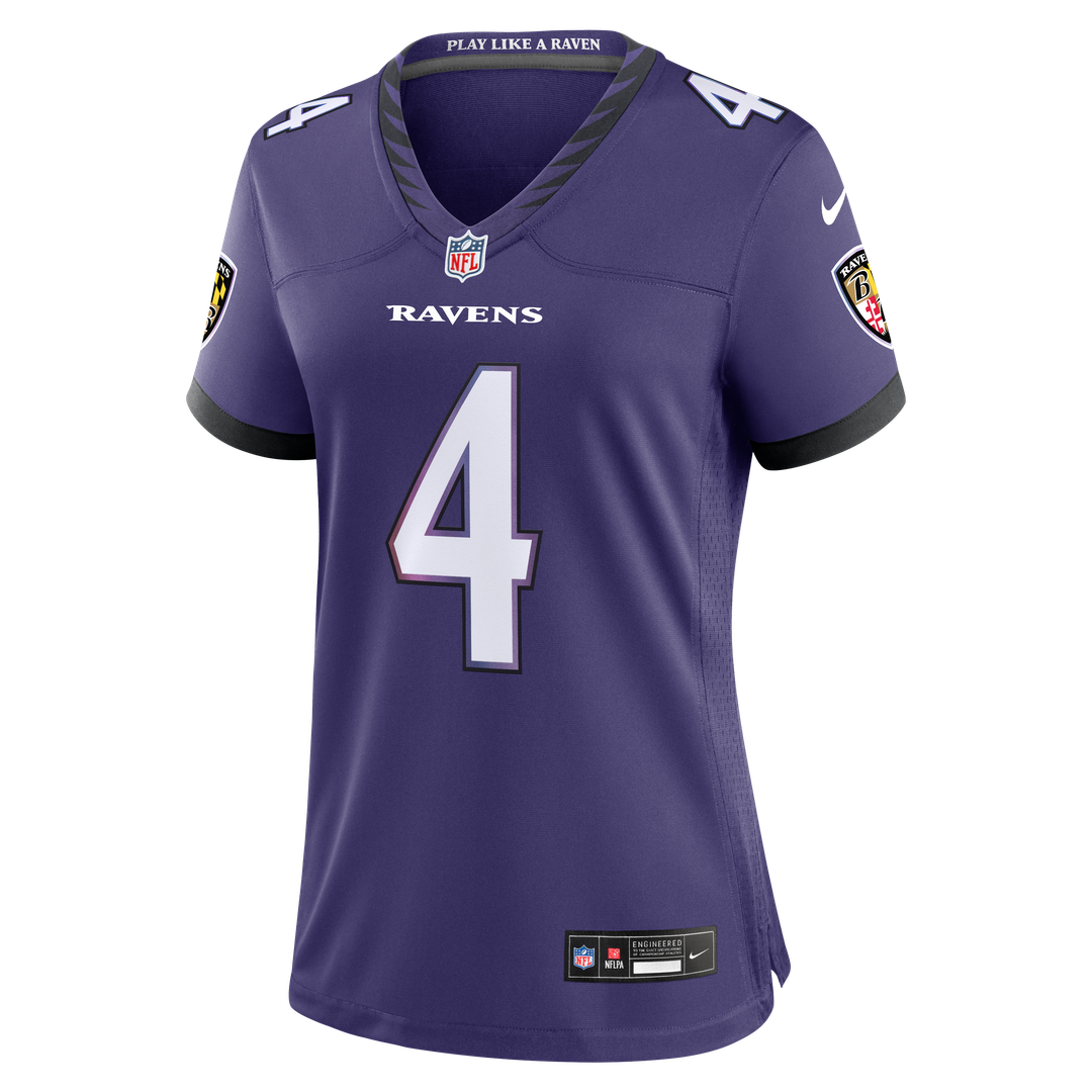 Zay Flowers Baltimore Ravens Nike Women's Alternate Game Official Jersey - Black