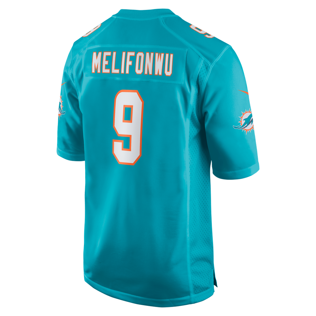 Ifeatu Melifonwu Miami Dolphins Nike Team Game Jersey - Aqua
