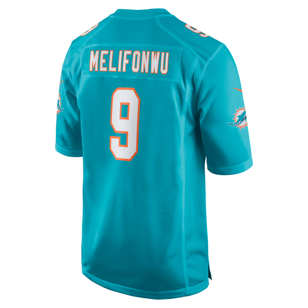 Ifeatu Melifonwu Miami Dolphins Nike Team Game Jersey - Aqua