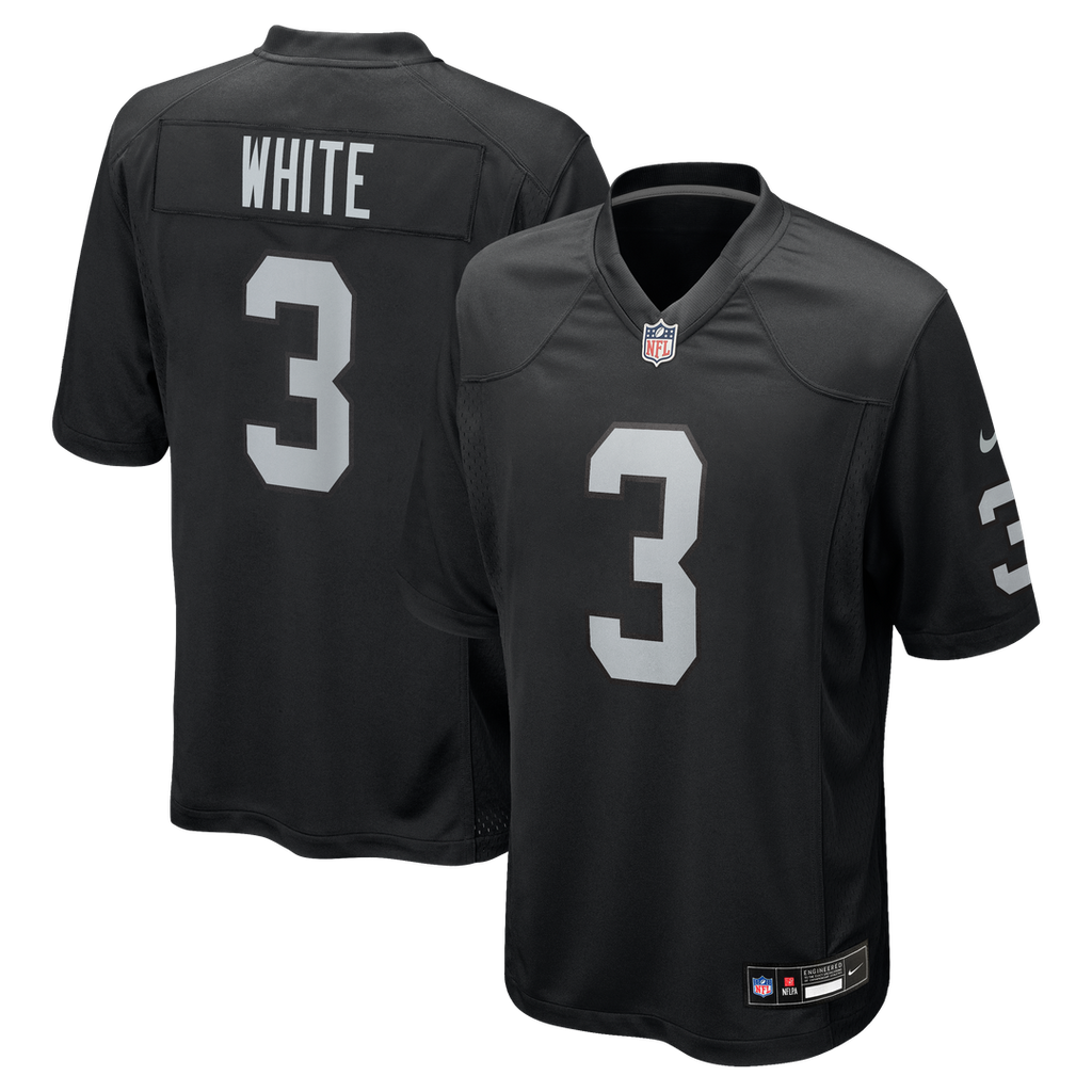 Zamir White Las Vegas Raiders Nike Team Game Official Jersey -  Black