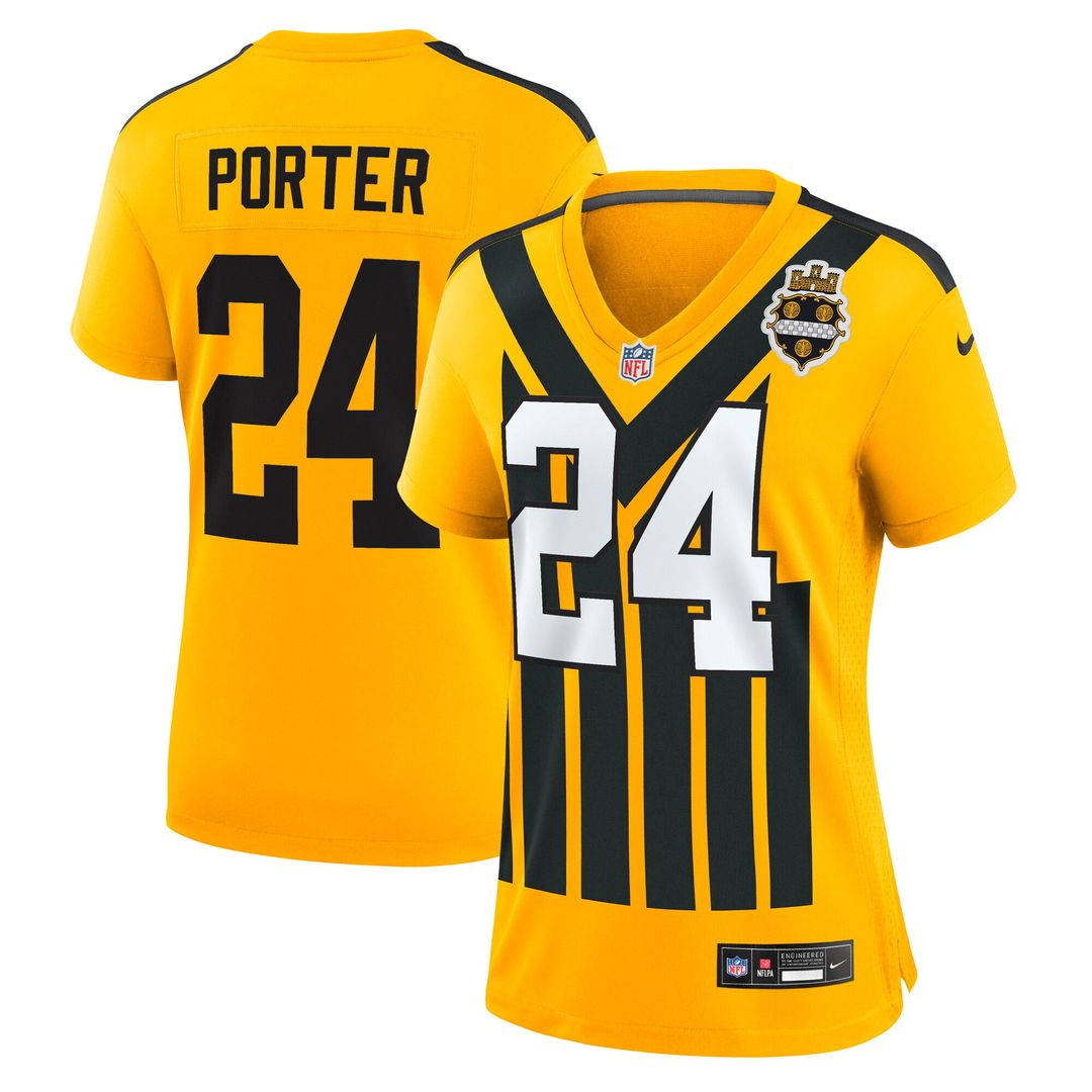 Joey Porter Jr. Pittsburgh Steelers Nike Women's Alternate 1933 Throwback Game Official Jersey - Gold