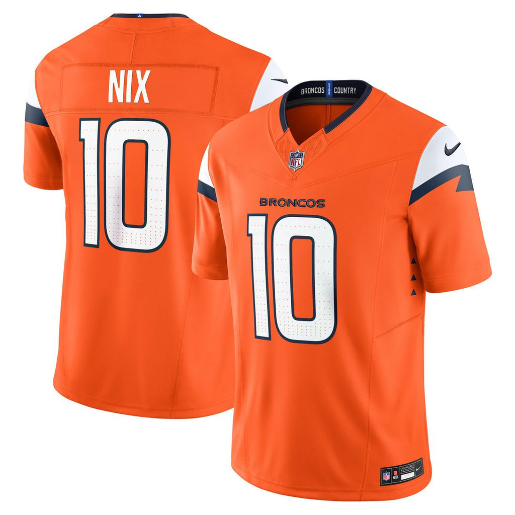 Bo Nix Denver Broncos Nike Vapor F.U.S.E. Limited Official Jersey - Orange