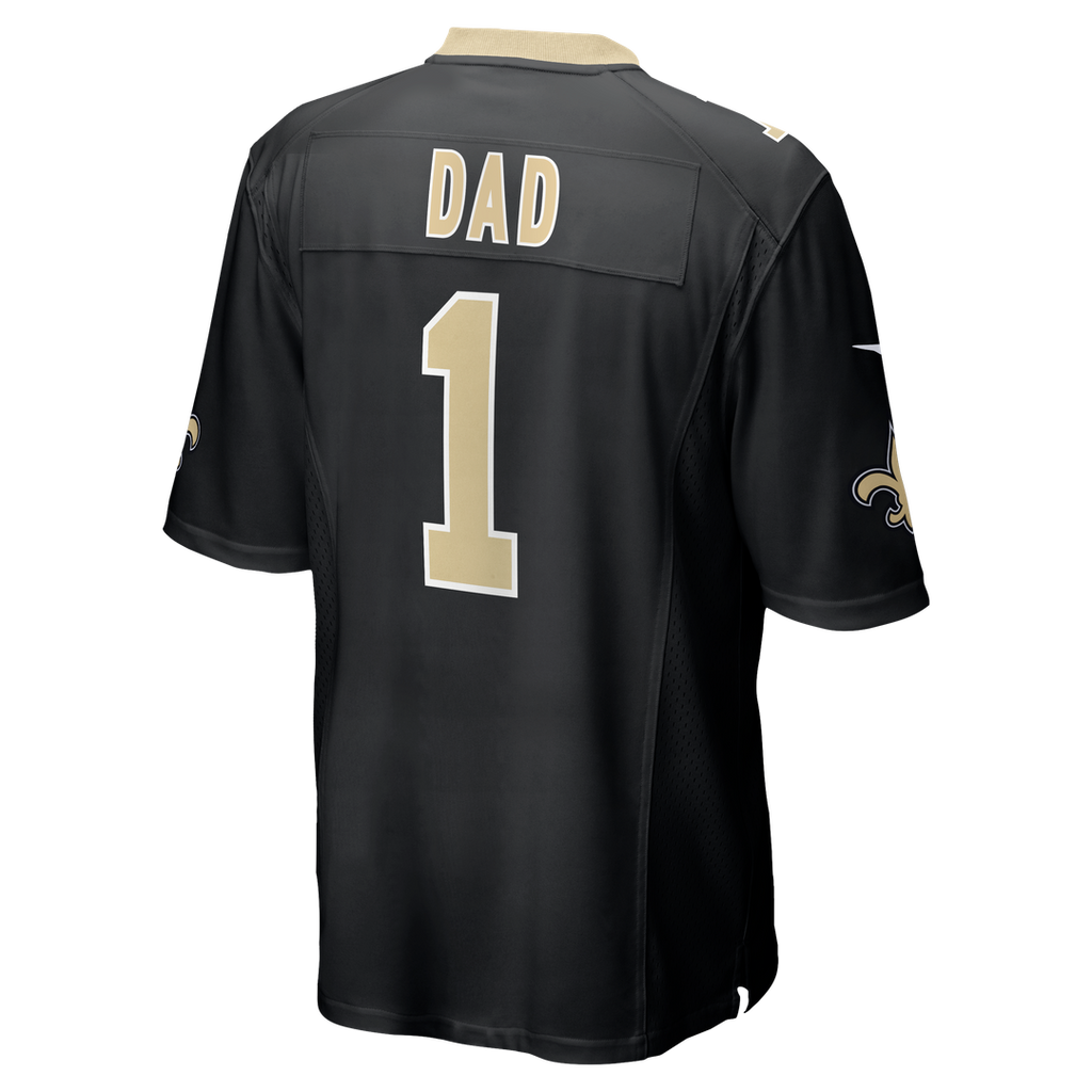 Number 1 Dad New Orleans Saints Nike Game Official Jersey - Black