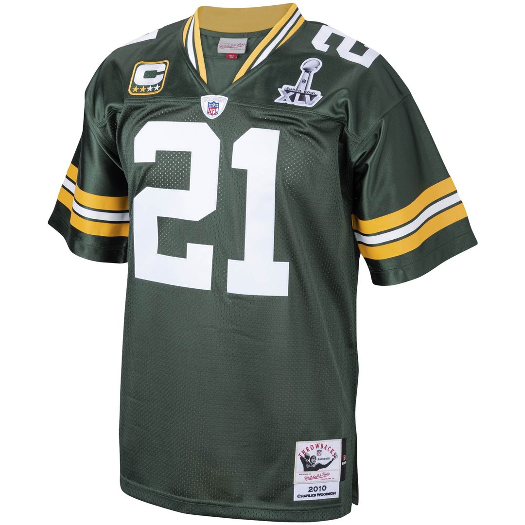 Charles Woodson Green Bay Packers 2010 Mitchell & Ness Authentic Throwback Retired Player Official Jersey - Green