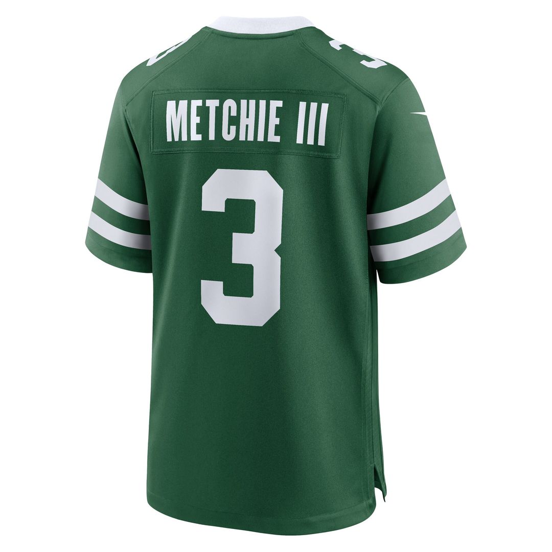 John Metchie III New York Jets Nike Team Game Official Jersey - Legacy Green