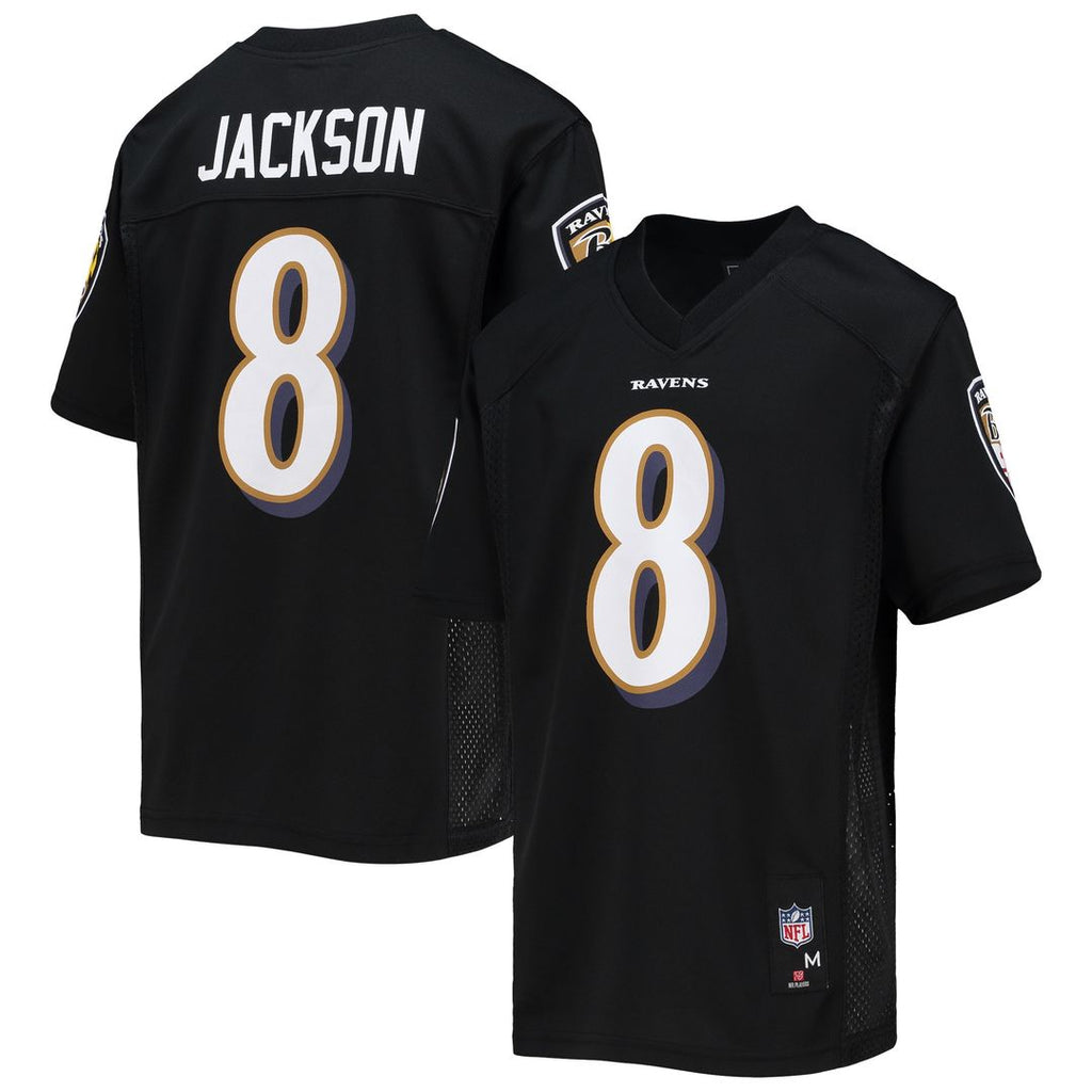 Lamar Jackson Baltimore Ravens Youth Player Replica Jersey - Black