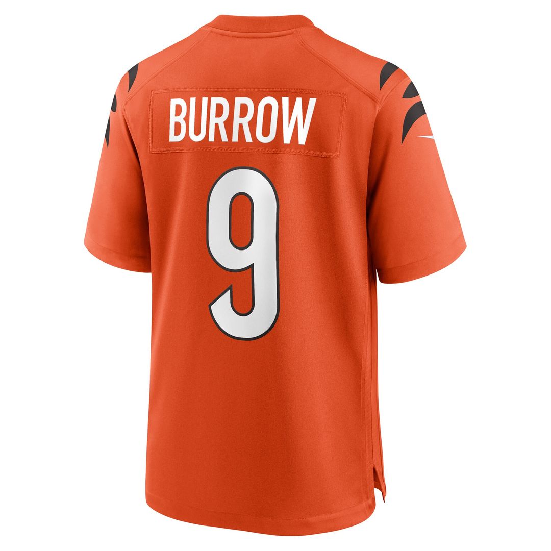 Joe Burrow Cincinnati Bengals Nike Alternate Game Official Jersey - Orange