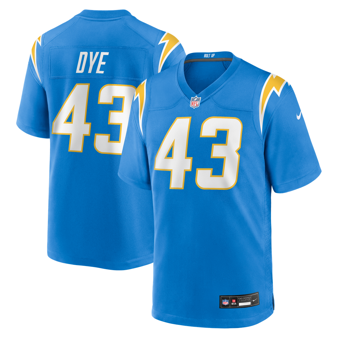 Troy Dye Los Angeles Chargers Nike  Game Official Jersey -  Powder Blue