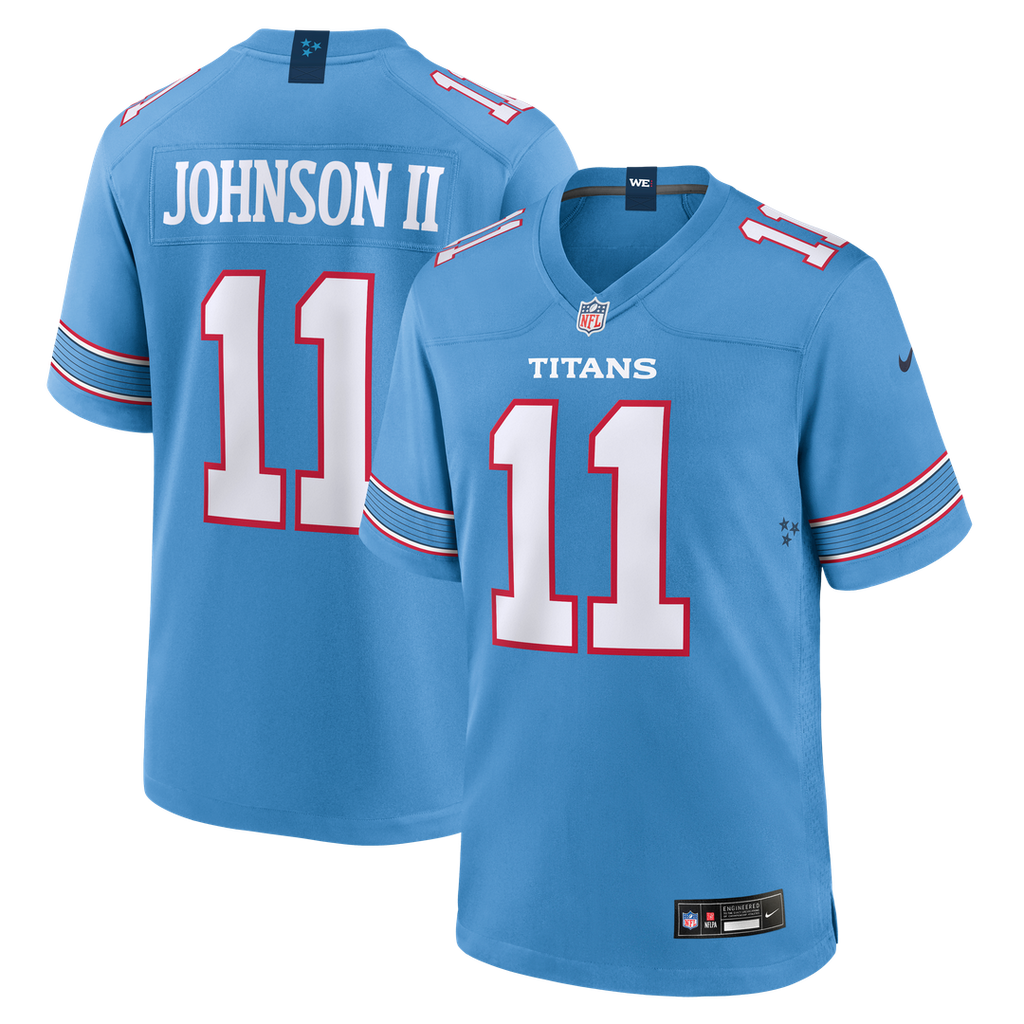 Jermaine Johnson II Tennessee Titans Nike Team Game Official Jersey - Light Blue
