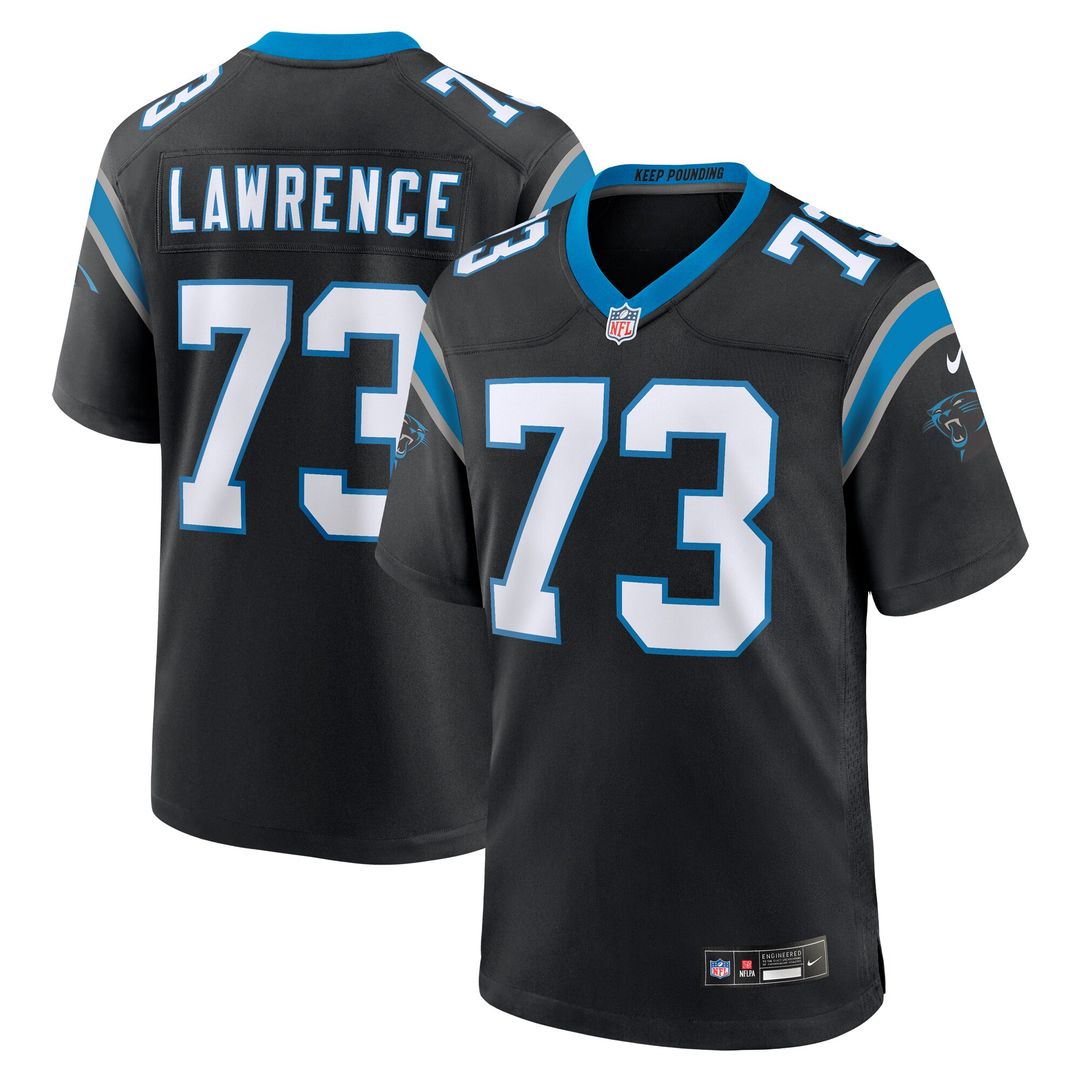Rashard Lawrence Carolina Panthers Nike  Game Official Jersey -  Black