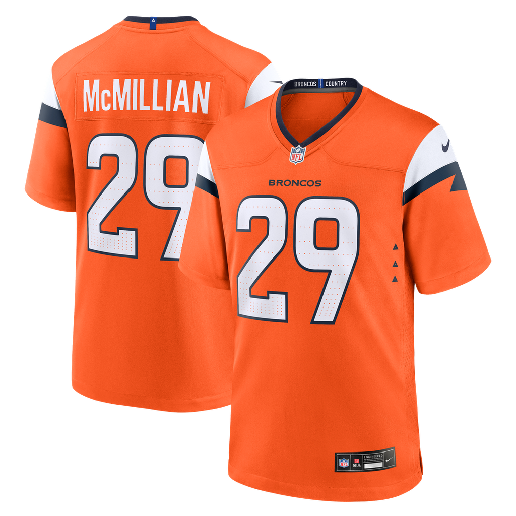 Ja'Quan McMillian Denver Broncos Nike Team Game Official Jersey -  Orange