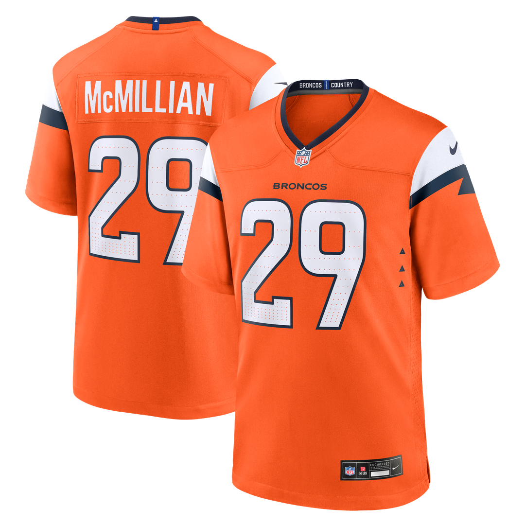 Ja'Quan McMillian Denver Broncos Nike Team Game Official Jersey -  Orange