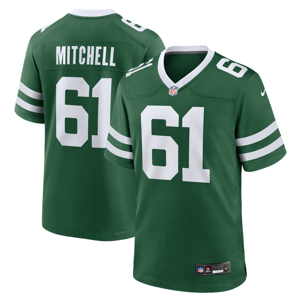 Max Mitchell New York Jets Nike Team Game Official Jersey - Legacy Green