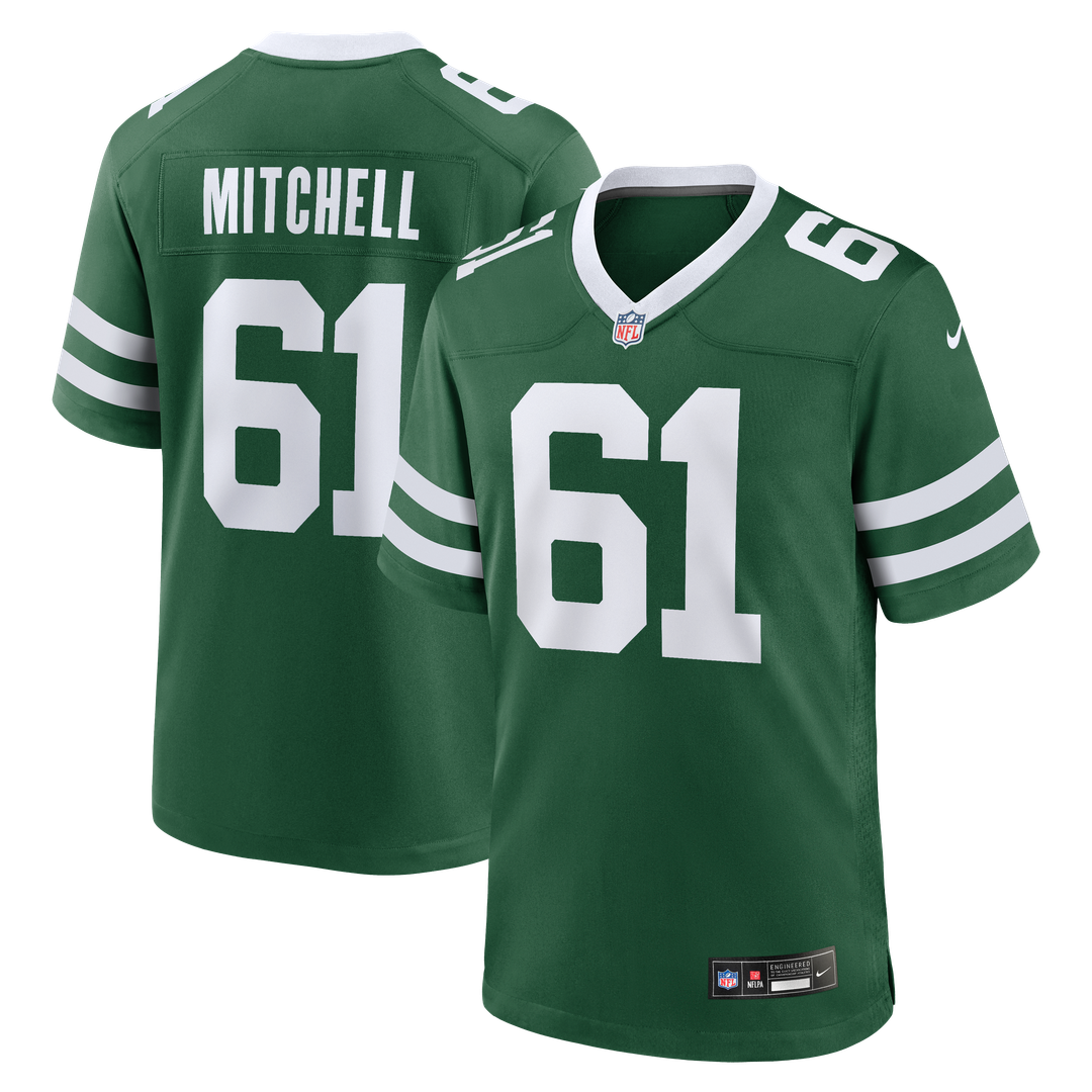 Max Mitchell New York Jets Nike Team Game Official Jersey - Legacy Green