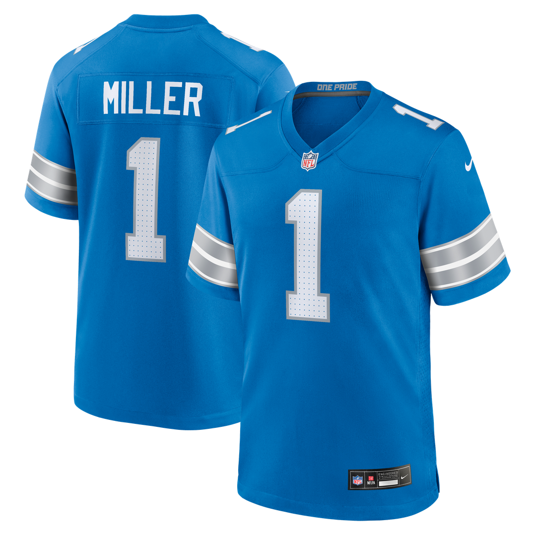 Blake Miller Detroit Lions Nike 2026 NFL Draft First Round Pick No. 17 Team Game Official Jersey - Blue