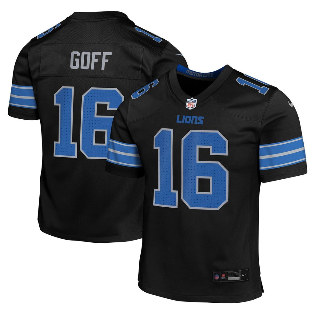 Jared Goff Detroit Lions Nike Youth Game Official Jersey - Black